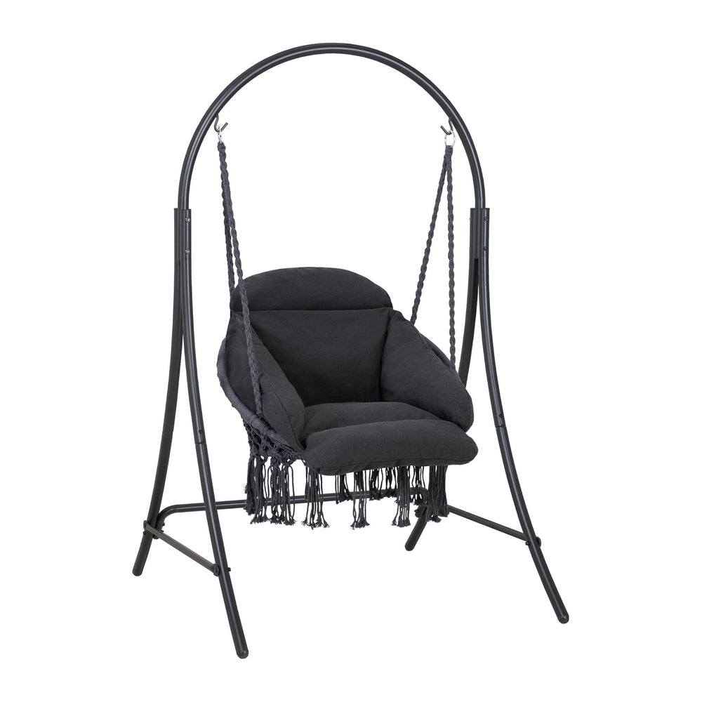 ANOW Hanging Swing Chair with Stand Included, Heavy Duty Hammock Chair with S...