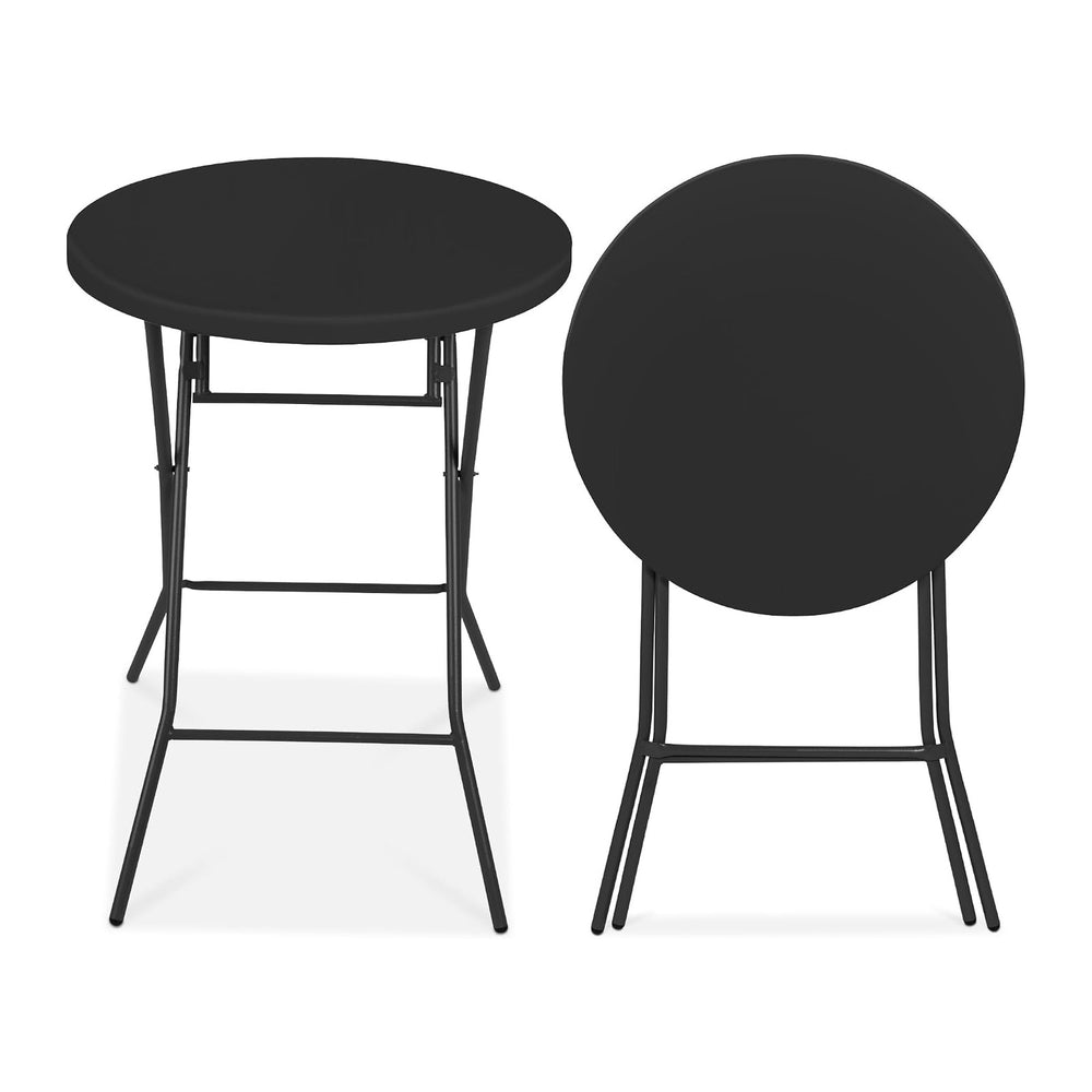 Best Choice Products 32in Bar Height Folding Table, Round Indoor Outdoor Acce...