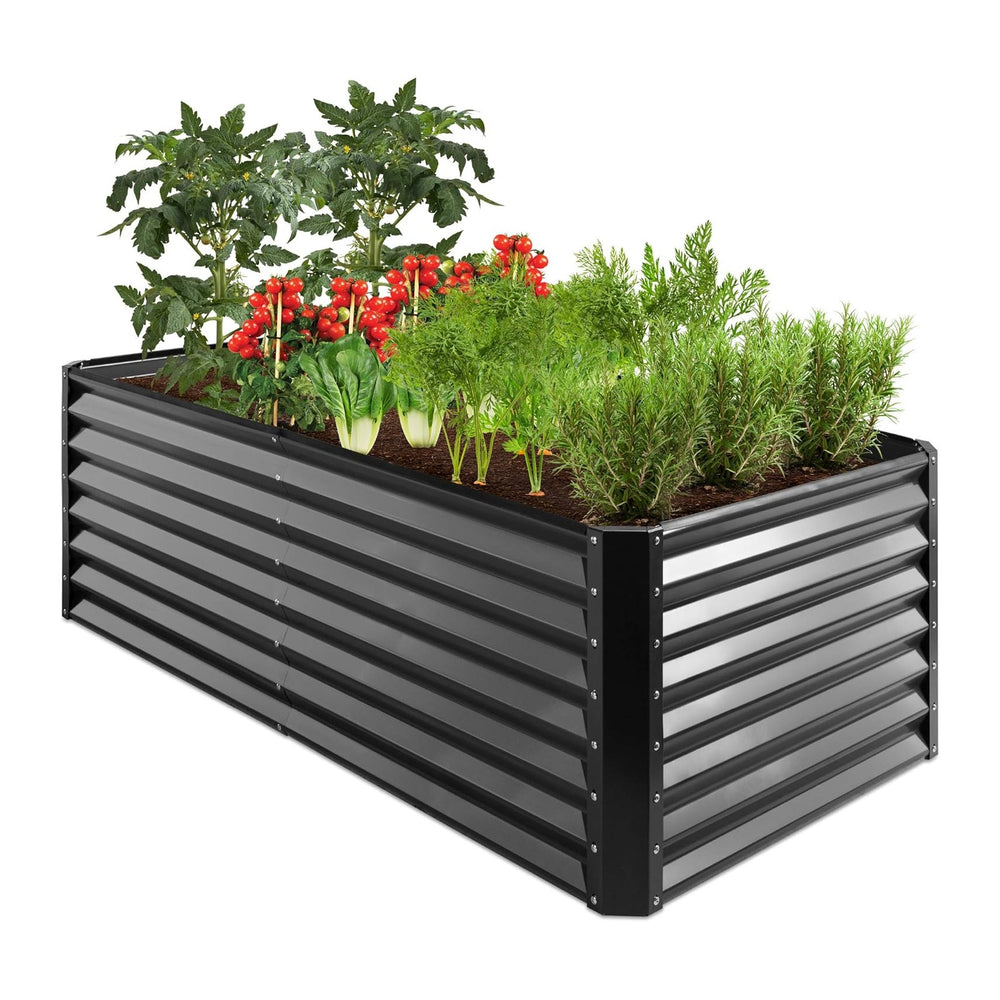 Best Choice Products 6x3x2ft Outdoor Metal Raised Garden Bed, Deep Root Box P...