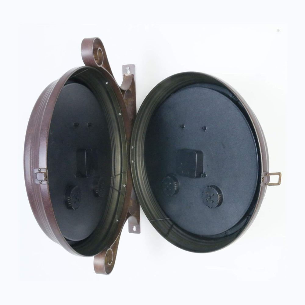 BESTIME MT-32 Three-in-one Double Sided Metal Wall Clock.Quiet,Easy Read,Anti...