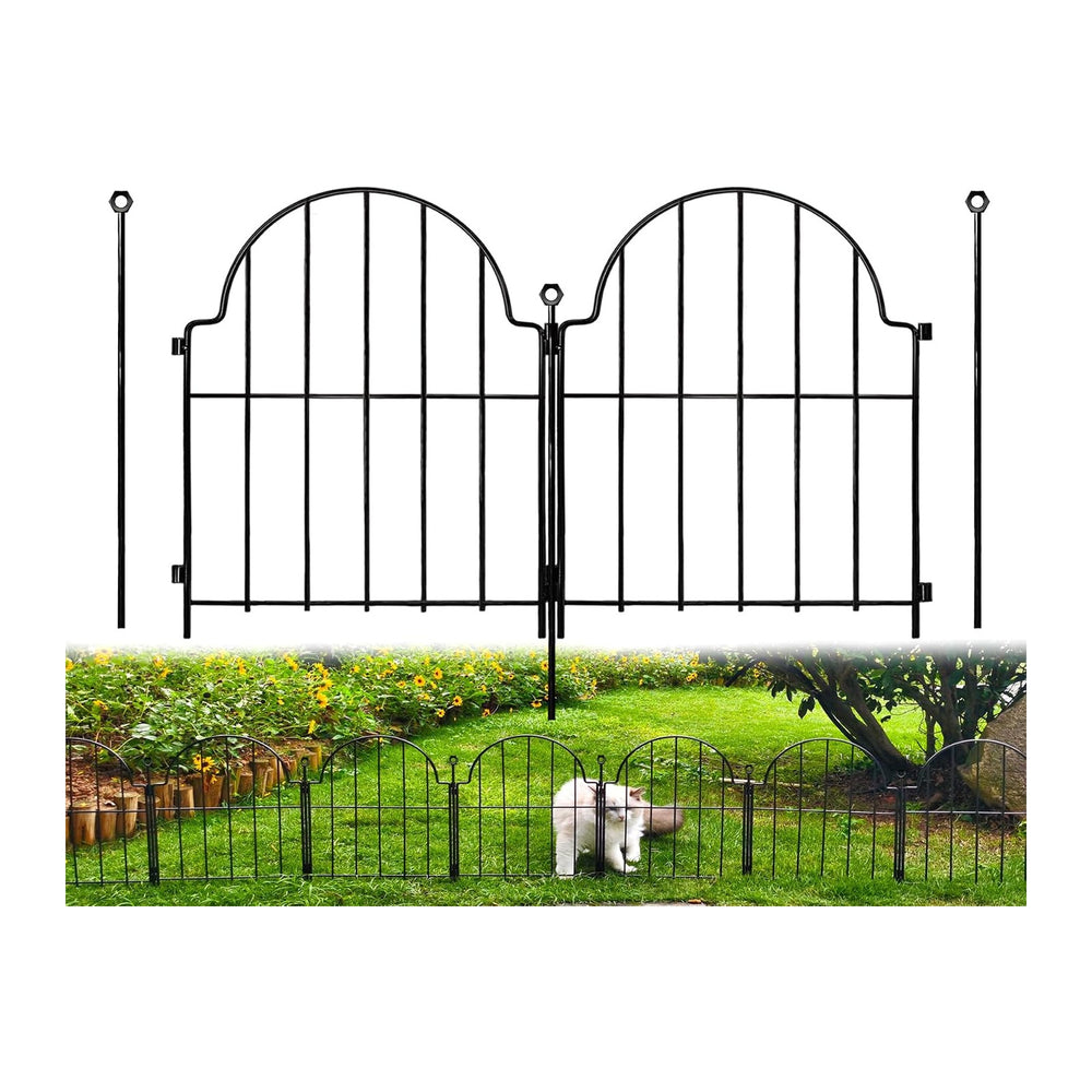 Blingluck Decorative Garden Fence, 17in(H) x 27.5ft(L), with Ground Stake