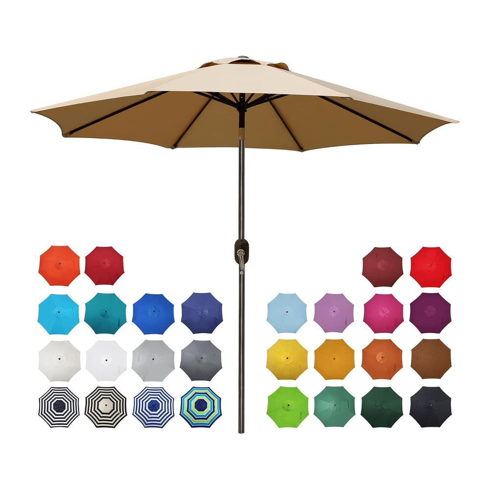 Blissun 9' Outdoor Patio Umbrella, Outdoor Table Umbrella, Yard Umbrella,...