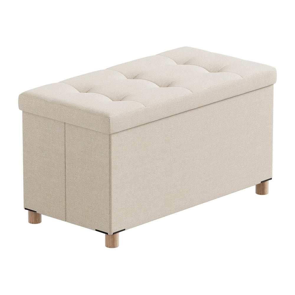 BRIAN & DANY 30 Inches Folding Storage Ottoman Bench, Ottoman with Storag...