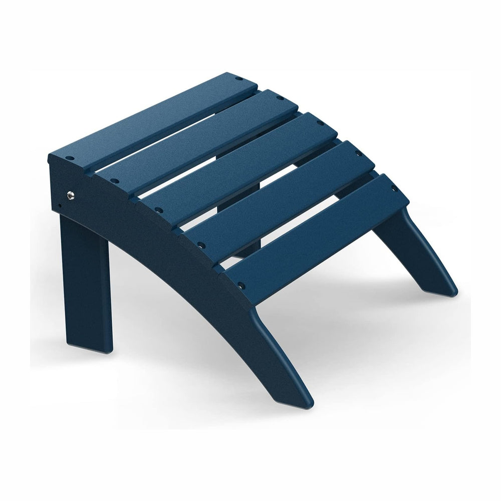 BRIOPAWS Folding Adirondack Ottoman, 19.7W x 18.5L x 13H Inch, HDPE All Weath...