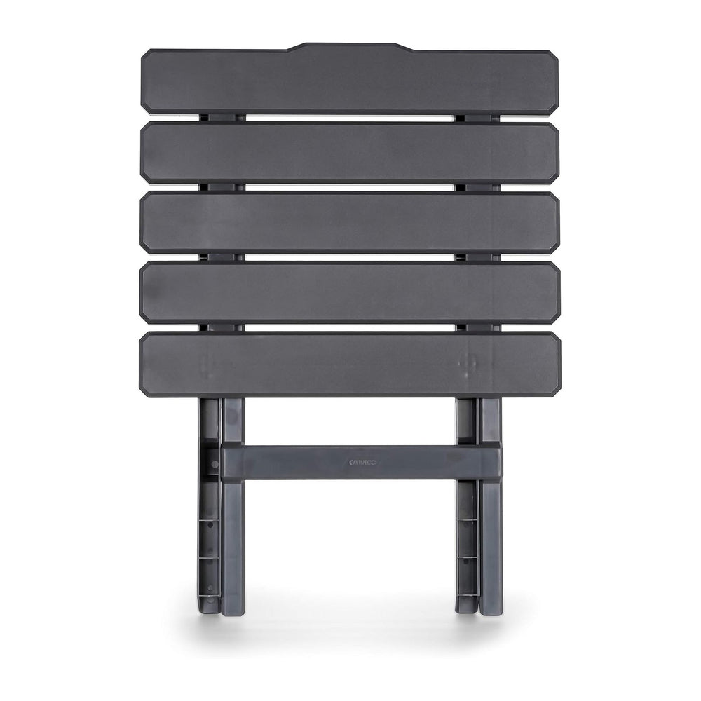 Camco 51885 Large Adirondack Portable Outdoor Furniture Folding Table, Charcoal