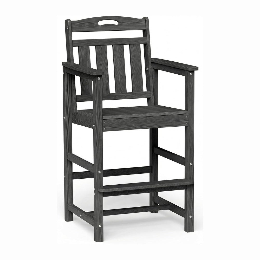 Ciokea Bar Height Adirondack Chair, 380lbs Heavy Duty Tall Bar Chair Patio St...