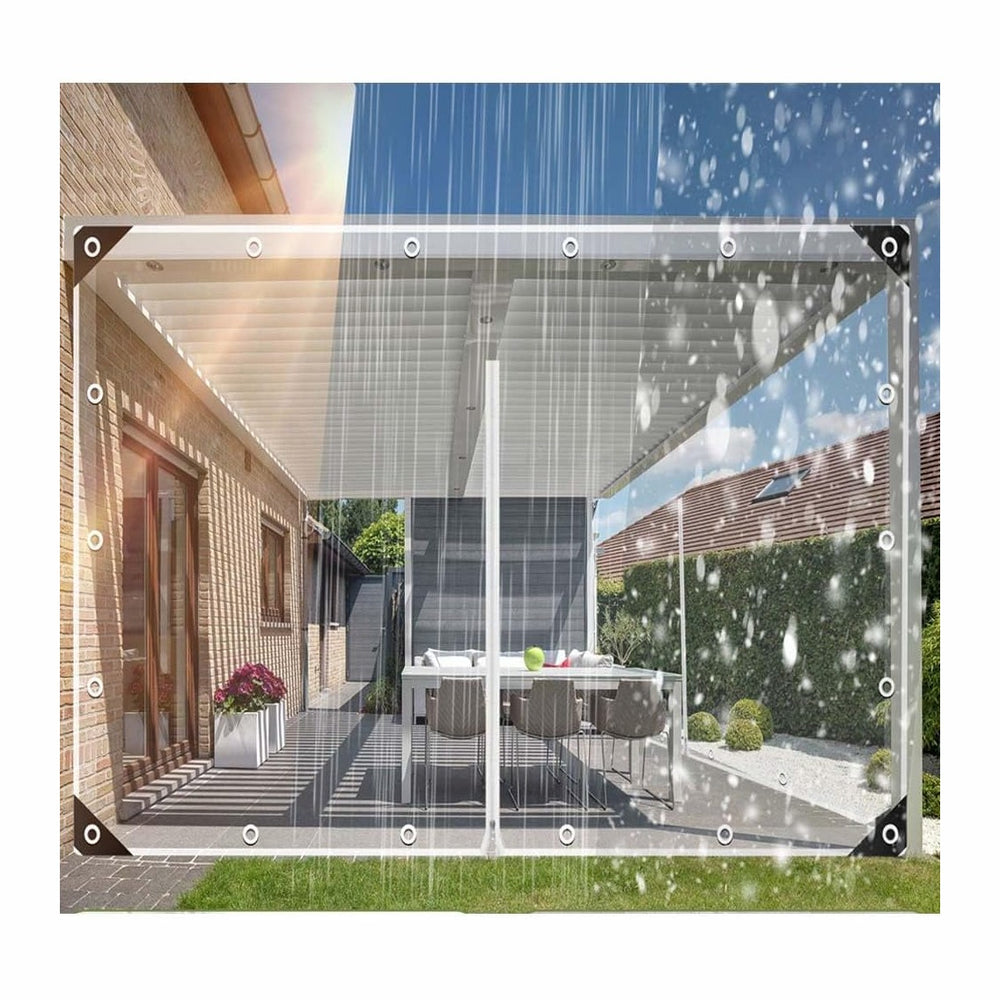 Clear Tarp with zipper door outdoor curtains for Patio vinyl Enclosure
