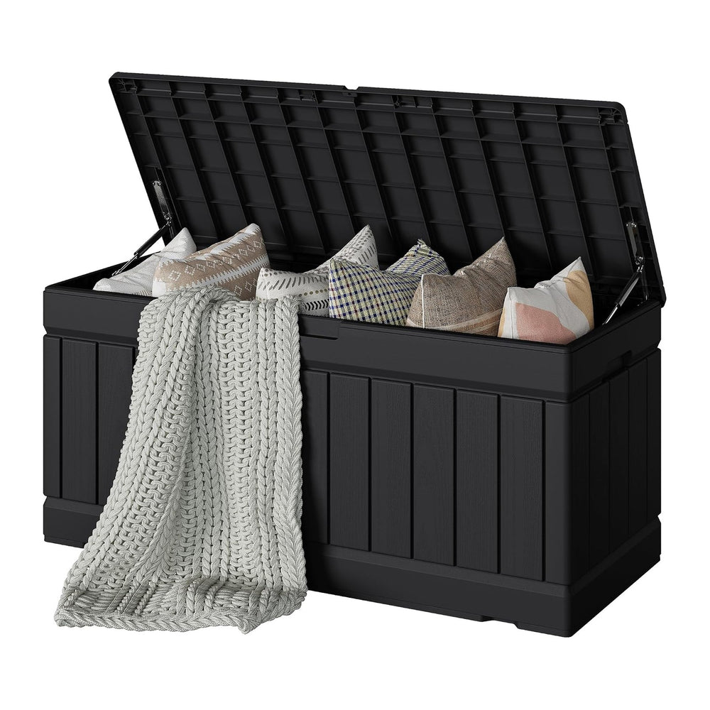 Devoko 78 Gallon Deck Box, Waterproof Resin Outdoor Storage Box