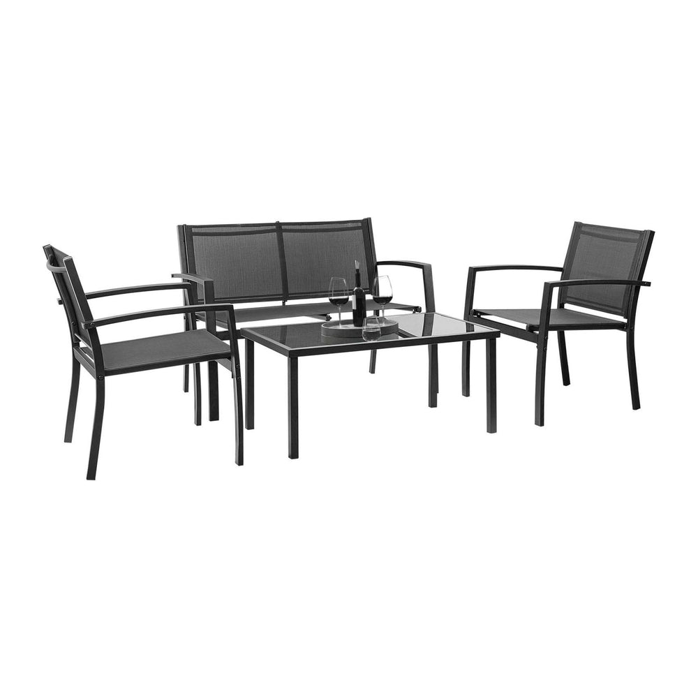 Devoko Outdoor Furniture Set 4 Piece Patio Conversation Sets Porch Furniture ...