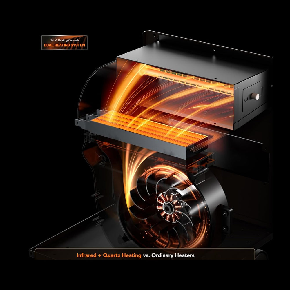 DR. Infrared Heater DR-123 Indoor Portable Space Heater with Remote Control, ...