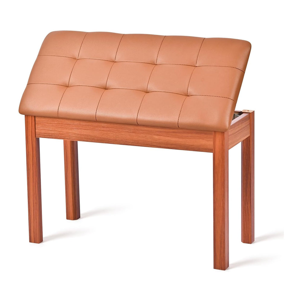 Duet Piano Bench Wooden Keyboard Bench with Storage Compartment, 29''...