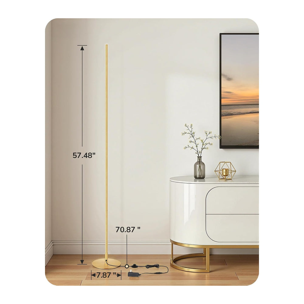 EDISHINE 2 Pack 57.5” Corner Lamp with Remote, 7 CCT Adjustable & Dimmable