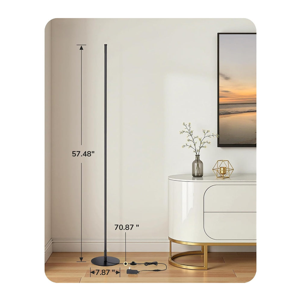 EDISHINE 57.5" Floor Lamp with Remote & Foot Switch, Dimmable & ...