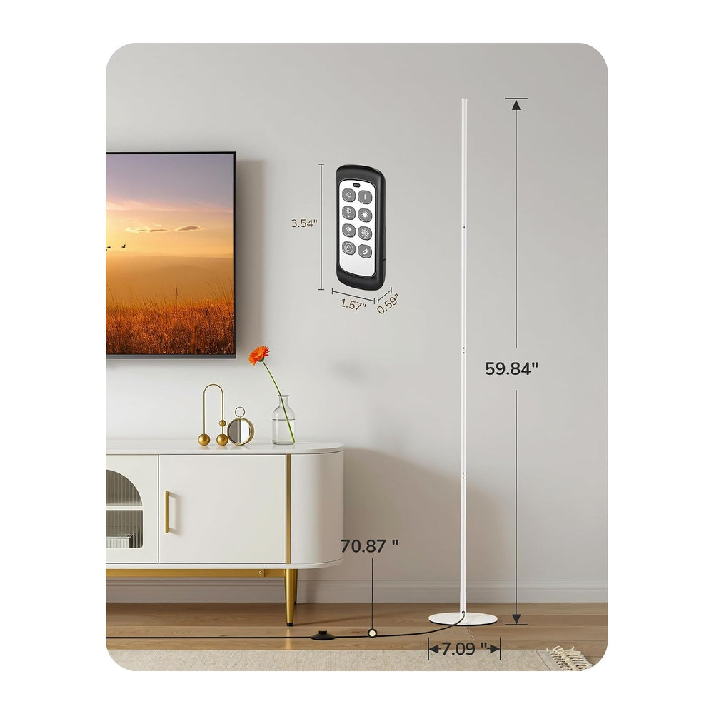 EDISHINE 59.8" Corner Lamp with Remote & 3 Height Settings, Dimmable...