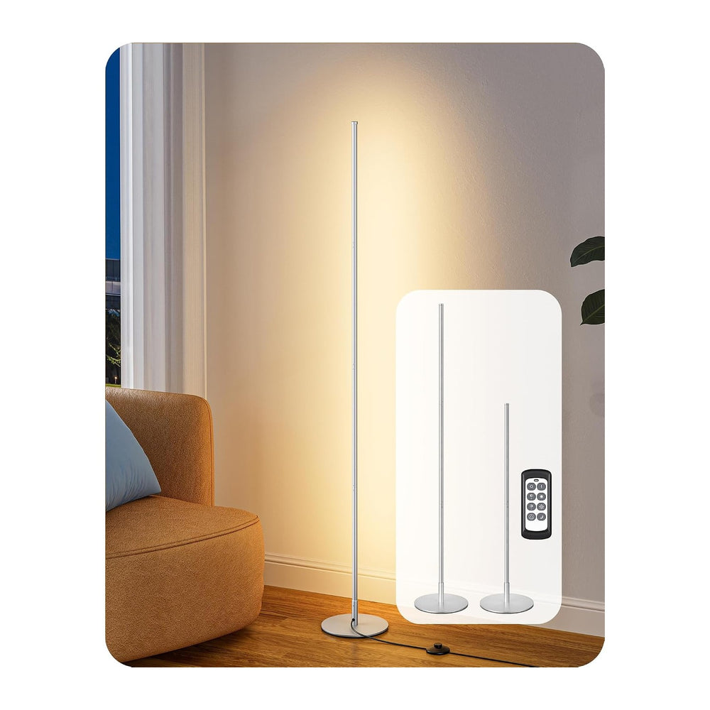 EDISHINE 59.8" Corner Lamp with Remote & 3 Height Settings, Dimmable...