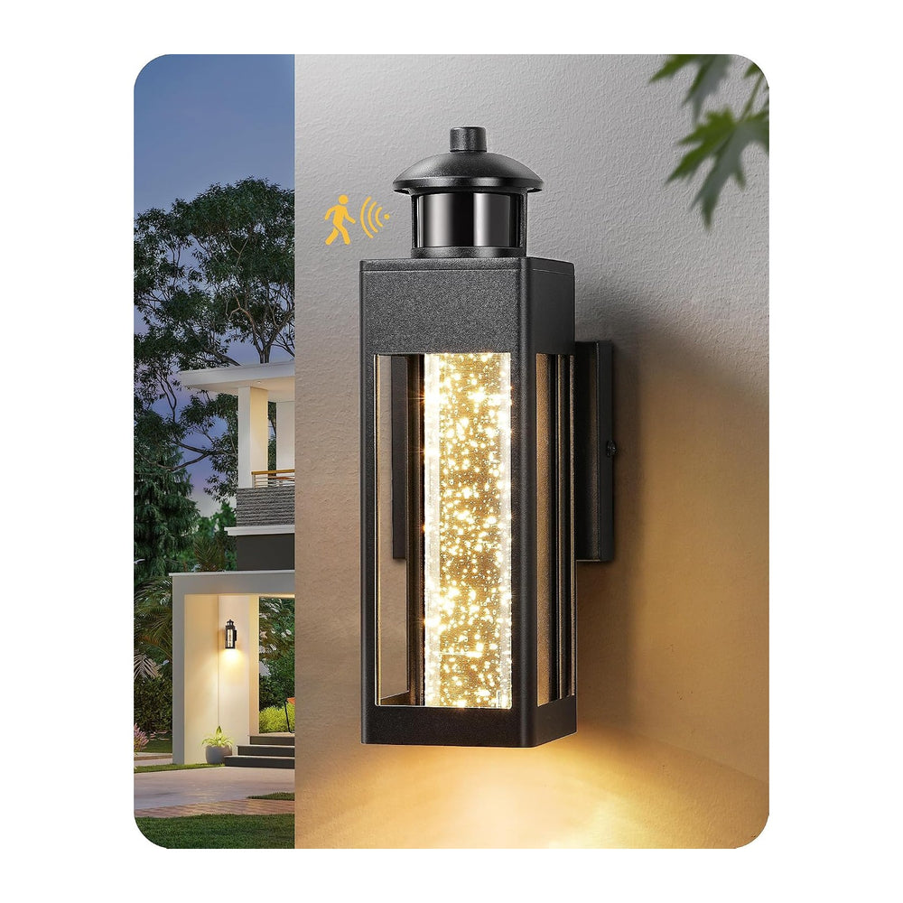 EDISHINE Motion Sensor Dusk to Dawn Outdoor Wall Lights, LED Porch Lights
