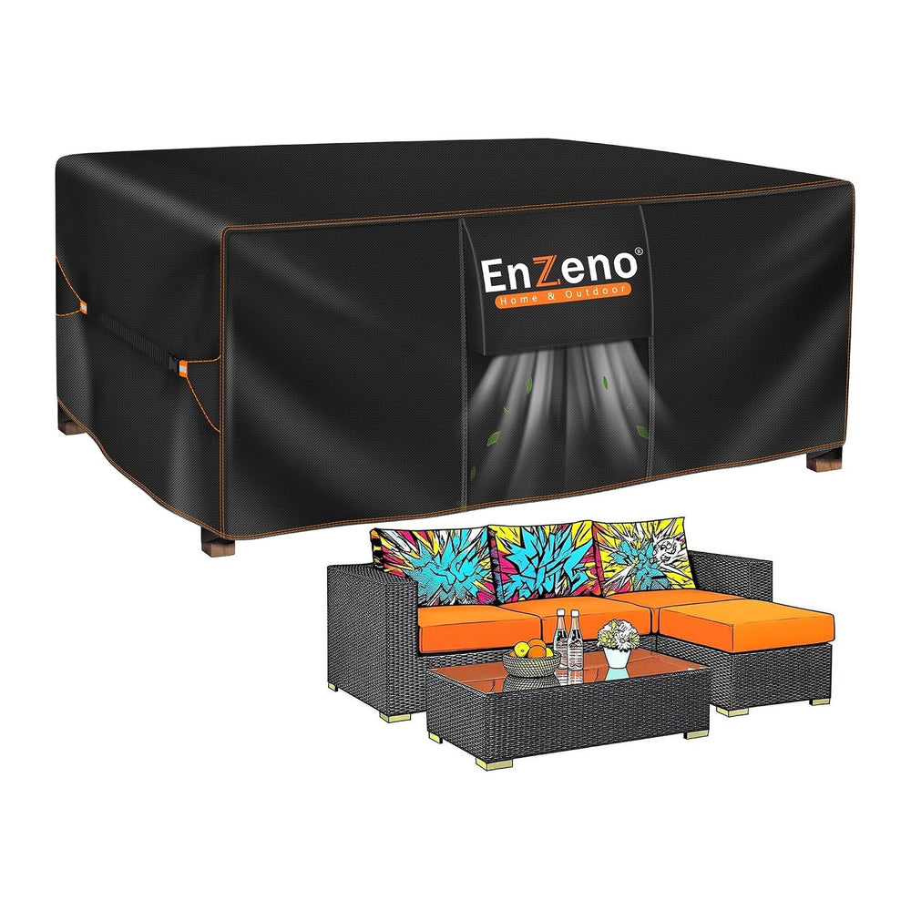 Enzeno Patio Furniture Cover Outdoor Waterproof 78" L x 63" W x 28&...