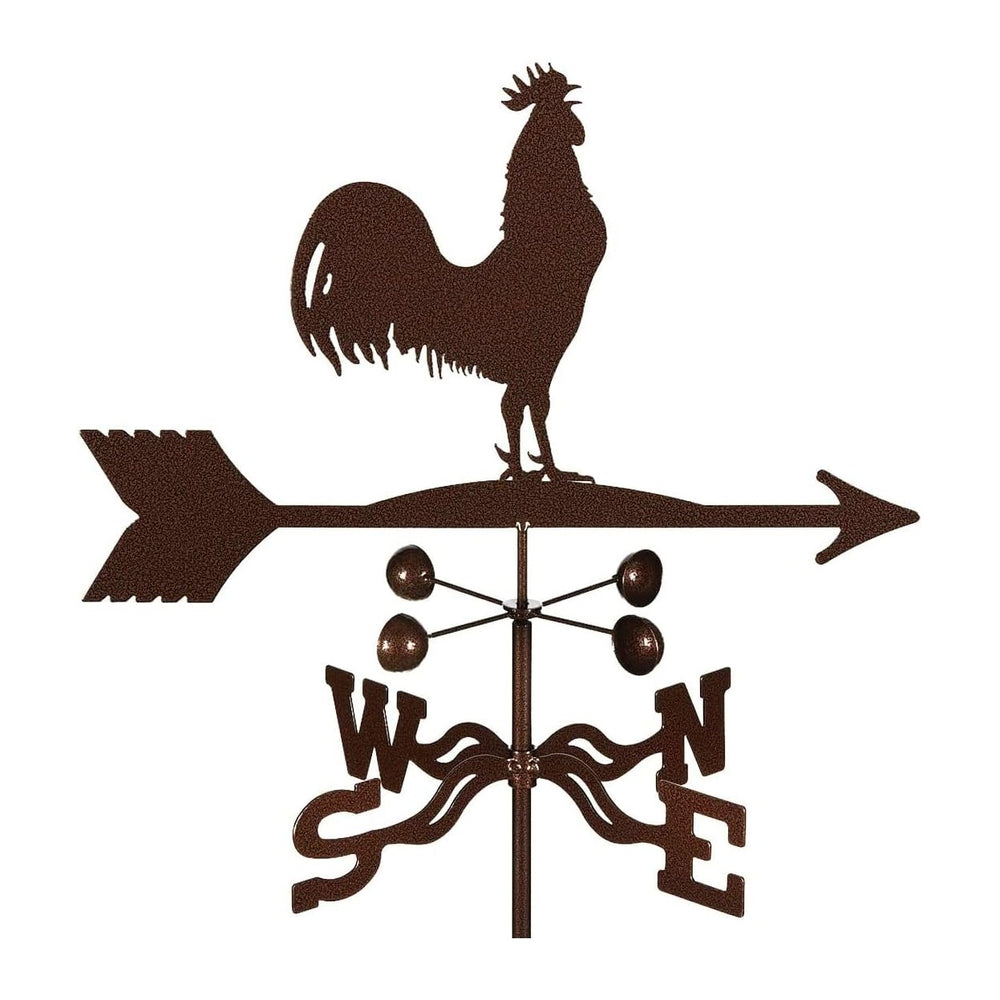 EZ Vane Steel Rooster Weathervane with Wind Cups — Roof Mount