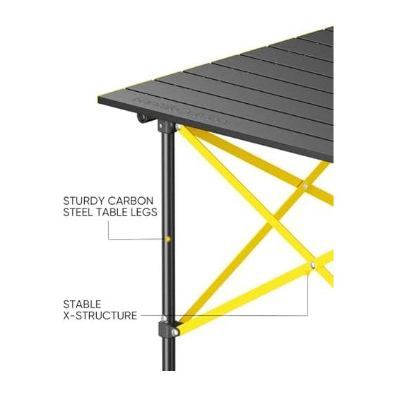 FanttikOutdoor Zeta V11 Pro Camping Table, Portable Folding Roll Up Table wit...