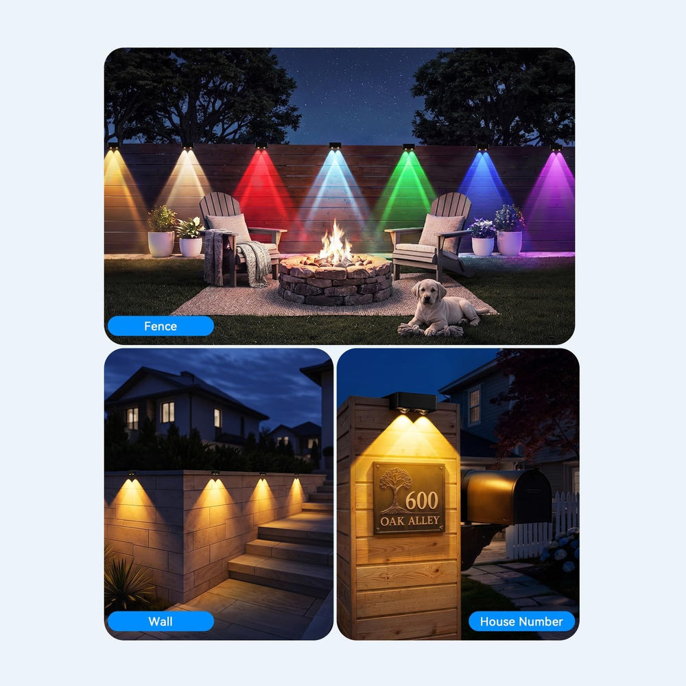 Fence Lights Solar Powered with Remote 16 Pack, 60 Lumen 9 Fixed Colors