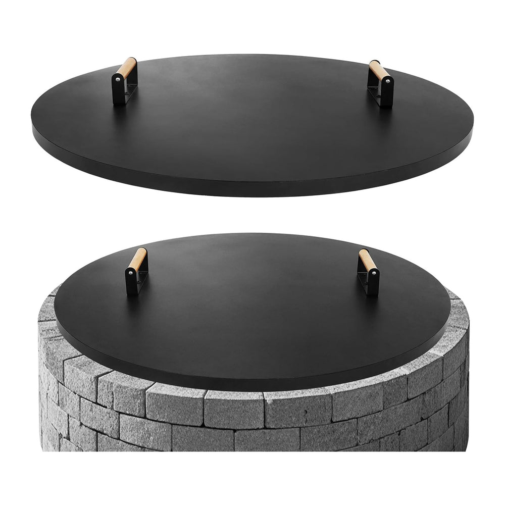 G GOOD GAIN Firepit Lid Round 34 Inch,Rust Resistant Fire Pit Lid Cover