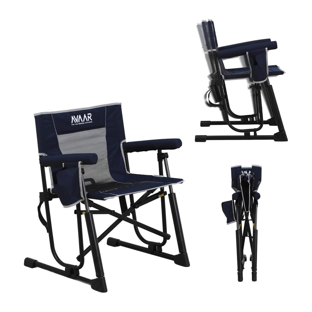 Go-Flow Compact Rocking Camping Chair,Durable Armrests,Drink Holder & Com...