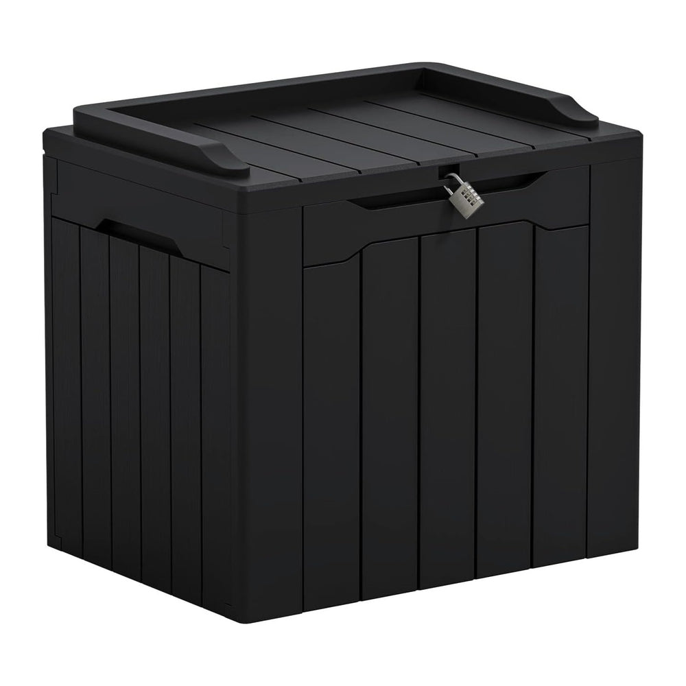 Greesum Outdoor Storage Box 31 Gallon Storage Box with Lid for Patio Furnitur...