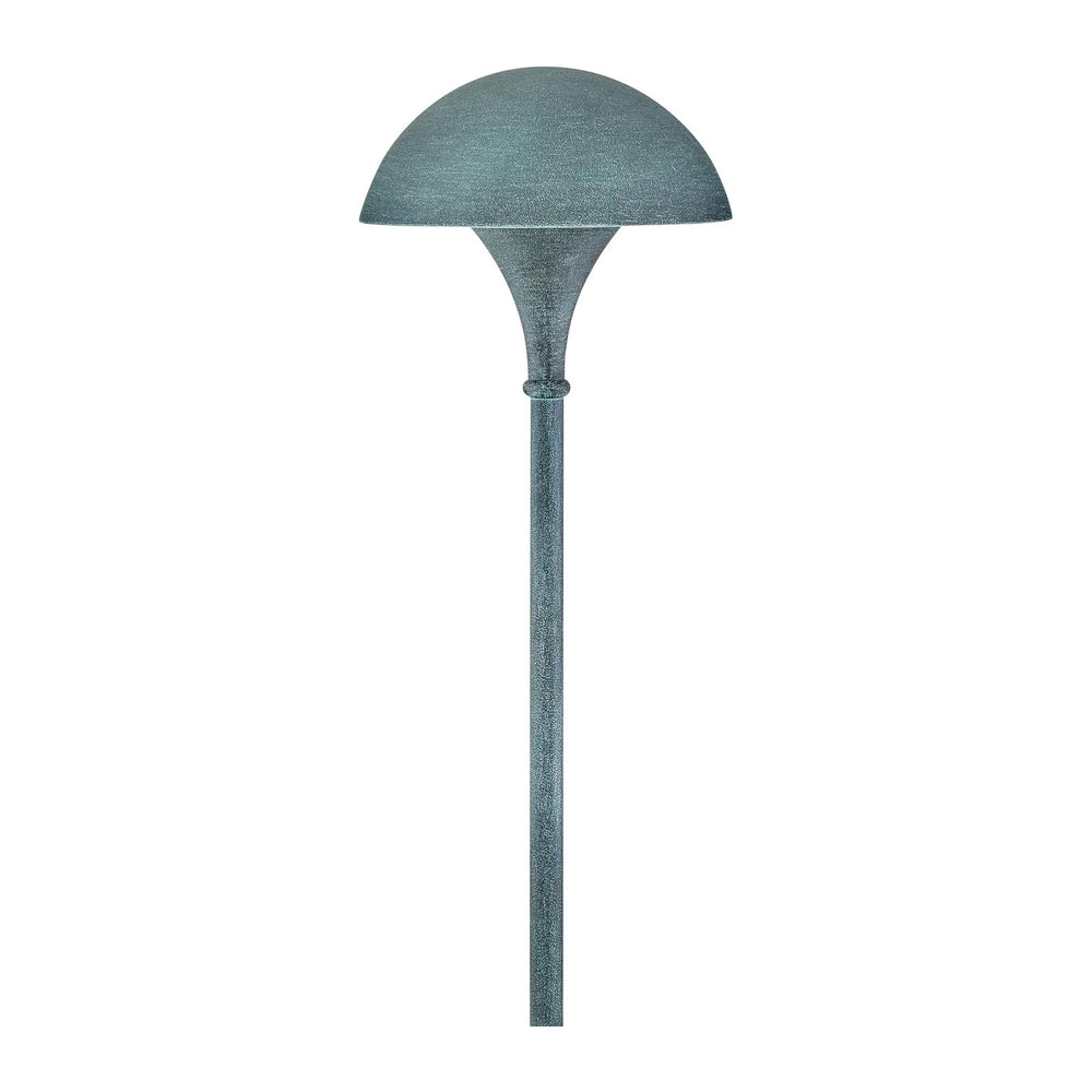 Hinkley Mushroom 120V Landscape Aluminum Path Light, Verde Finish