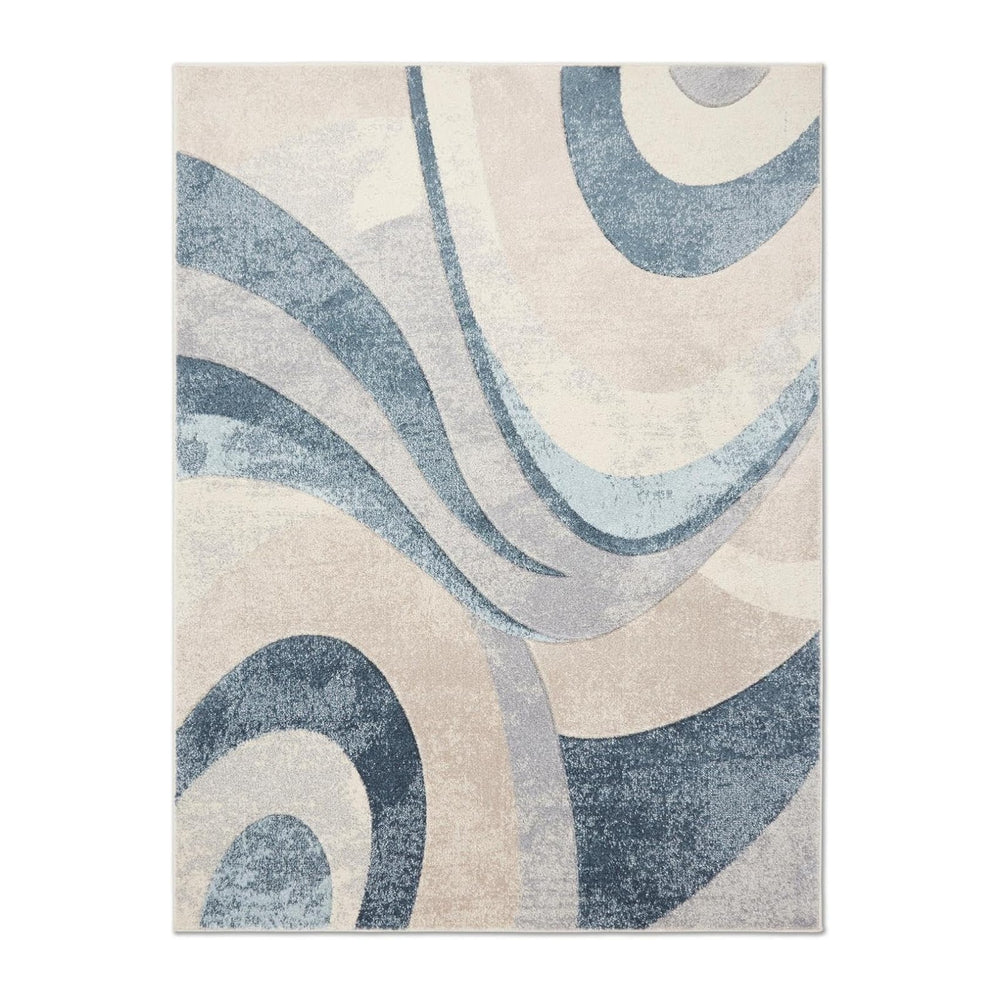 Home Dynamix Tribeca Slade Modern Area Rug, Abstract Blue 5'2"x7'...
