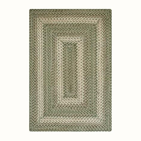 Homespice Grassland Braided Green Area Rug Ideal as Jute Country Rugs 4x6'