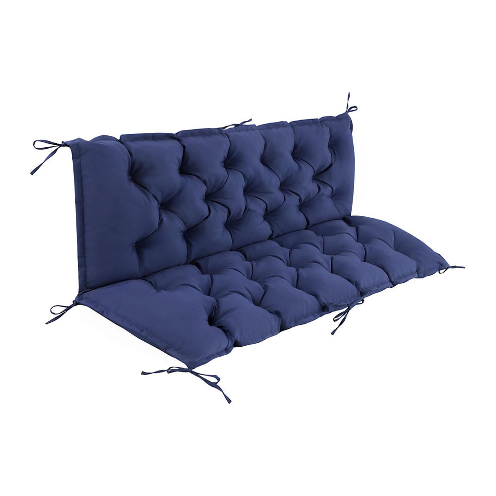 IASEAHK Porch Swing Cushions, 60×40×4 Inch, Waterproof, Navy Blue