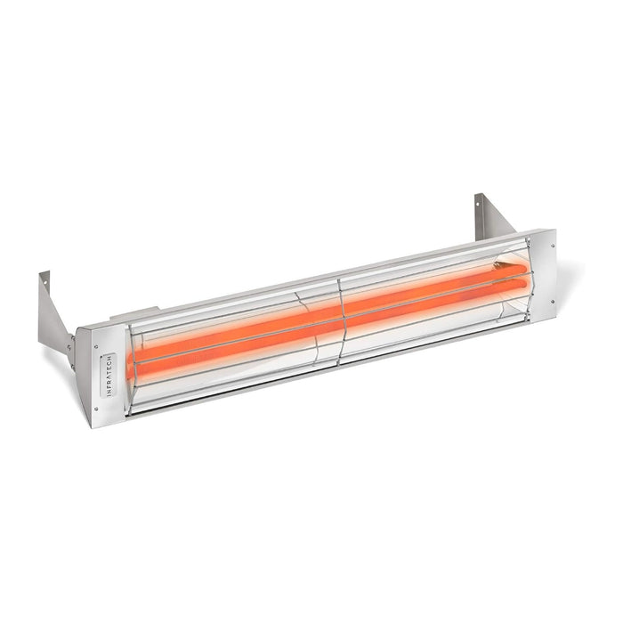 Infratech WD-3024 SS Stainless Steel Fixture Dual Element Electric Patio Heater 33" Long, 3000 Watt, 240 Volts, Stainless Steel