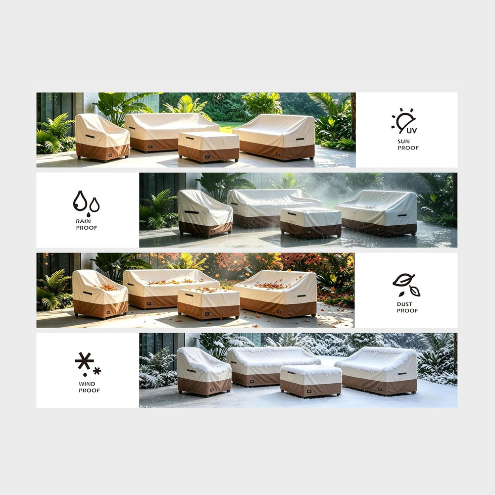 JinHrtoyi 3-Seater Outdoor Couch Cover, 79Wx38Dx35H inches Outdoor Furniture ...