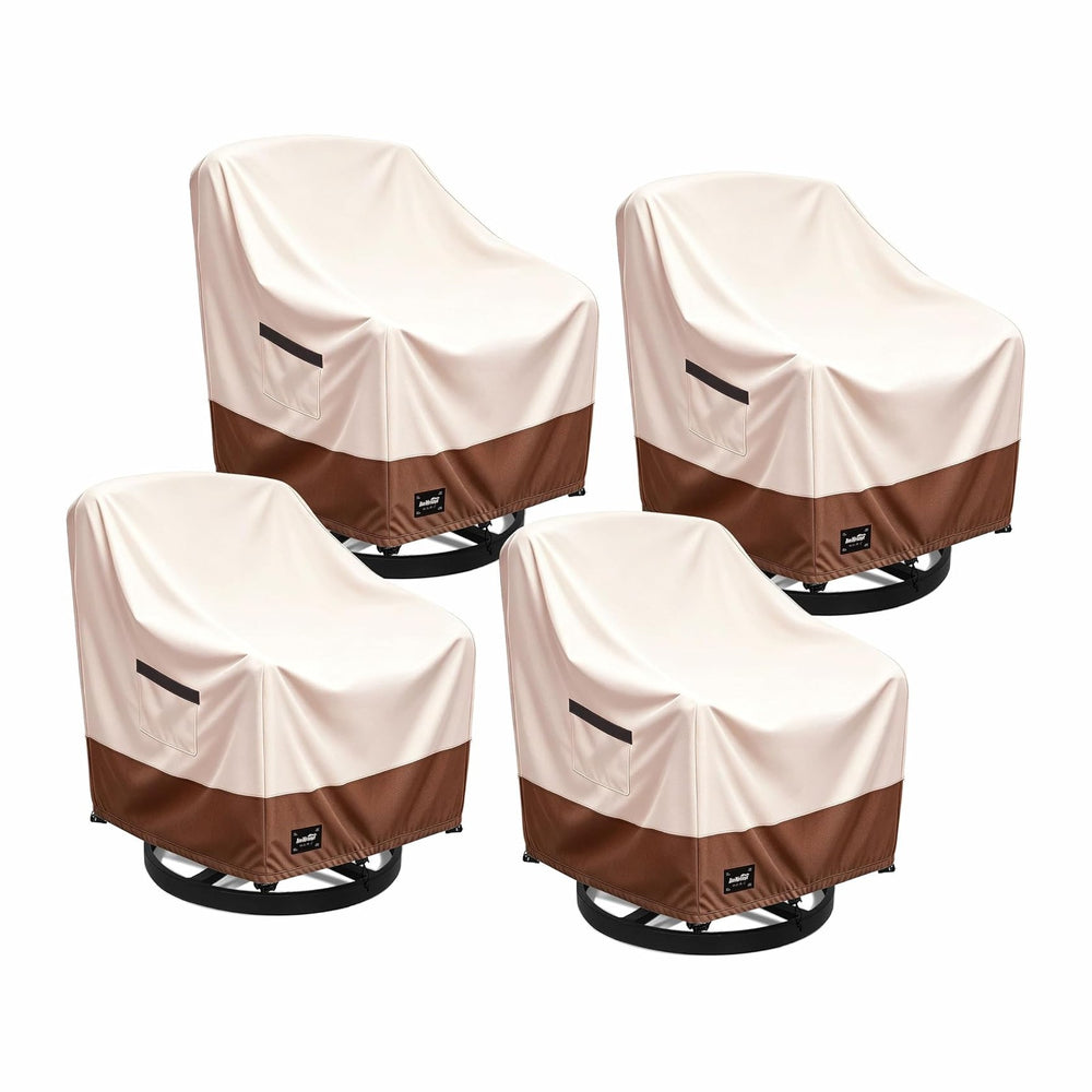 JinHrtoyi Outdoor Chair Covers 4 Pack, 30W x 34D x 38H Inches, 100% Waterproo...
