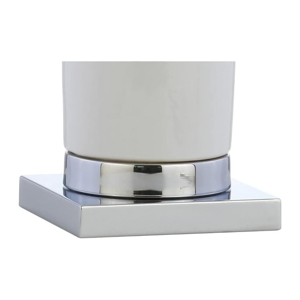 JONATHAN Y Dallas LED Table Lamp Ceramic Metal 31.5", White/Chrome
