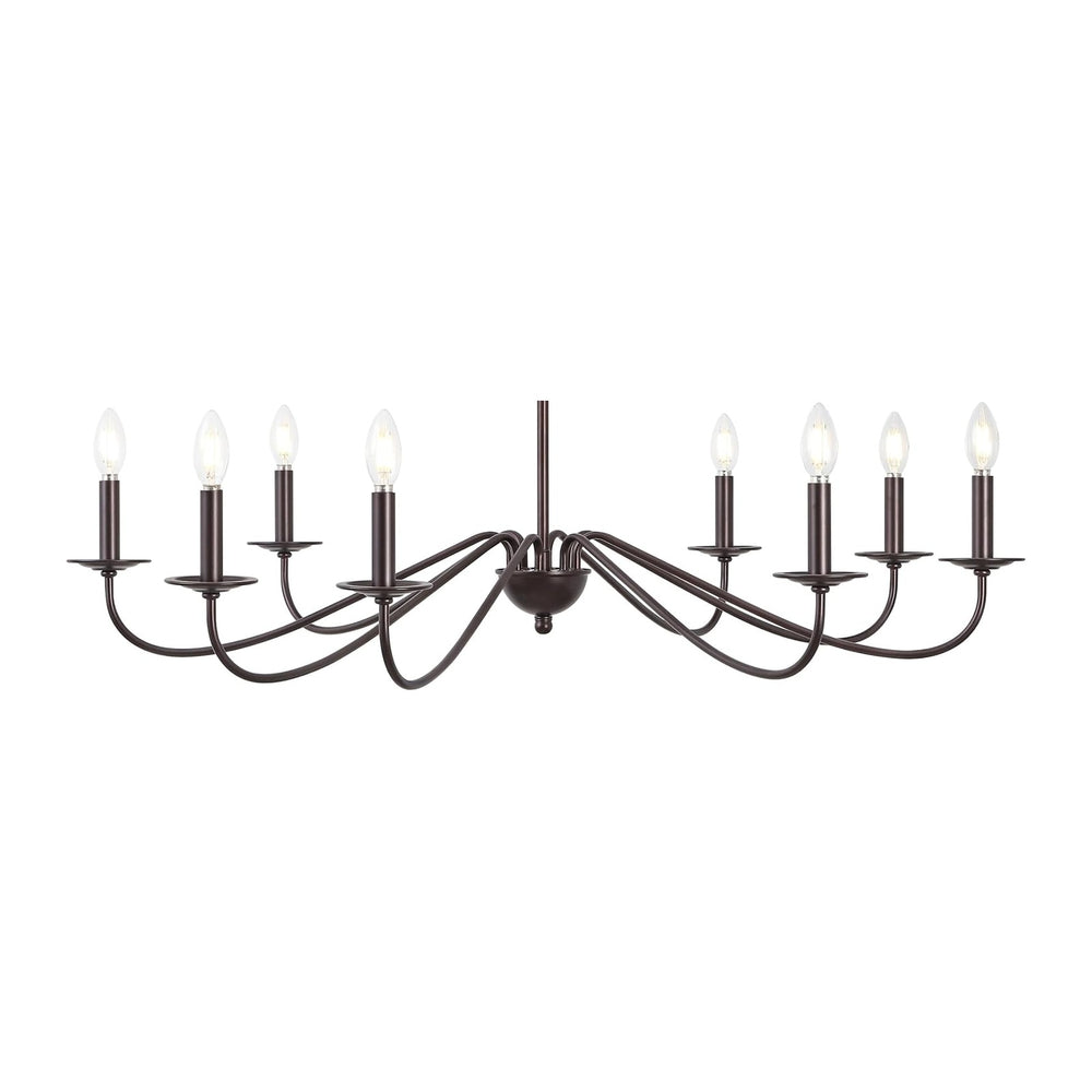 JONATHAN Y Wicklow 8-Light Farmhouse Chandelier 40", Oil Rubbed Bronze