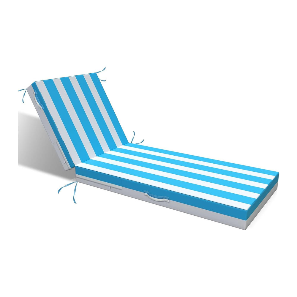 L'AGRATY Chaise Lounge Chair Waterproof Cushion Outdoor for Pool Lawn Deck