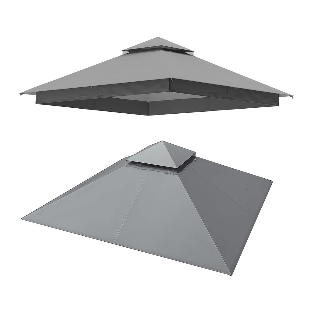 LAUSAINT HOME Gazebo Replacement Canopy Top 10'x10', Removable Vented...