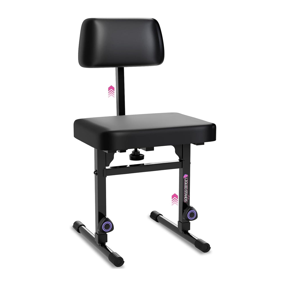 Liquid Stands Piano Bench Adjustable Stool – Music Keyboard Bench with Backre...