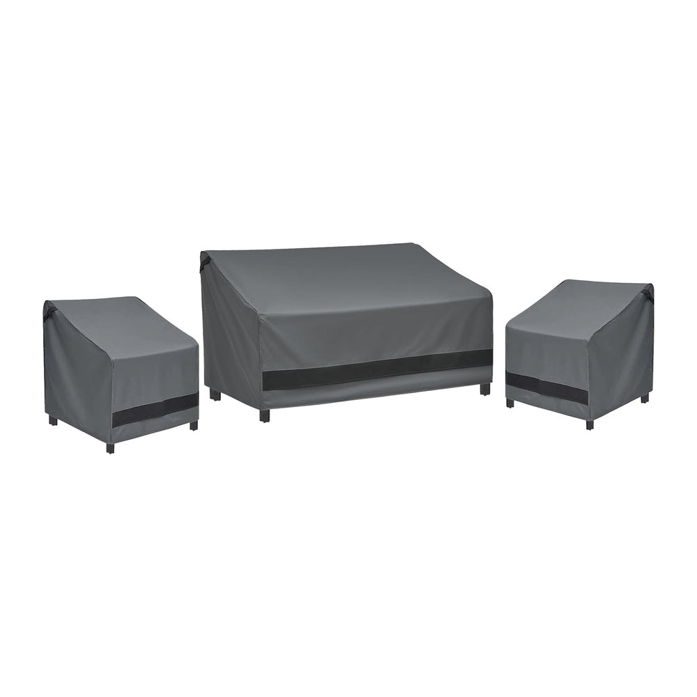 Loriano 3-Piece Patio Furniture Chair Covers Set, Outdoor 600D Heavy-Duty Wat...