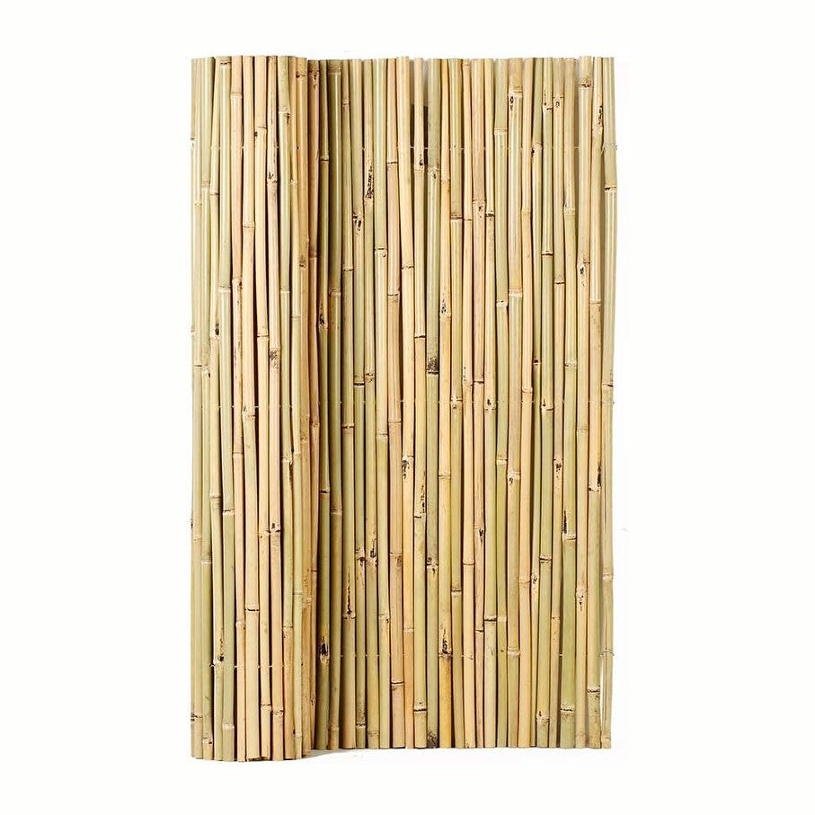 Mininfa Natural Rolled Bamboo Fence, Eco-Friendly Bamboo Fencing, 4 ft High x...