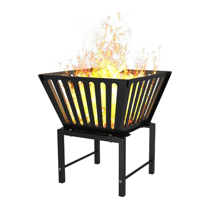 Mondazie 17’’ Portable Fire Pit with Storage Bag, Trapezoid Vertical Hollow