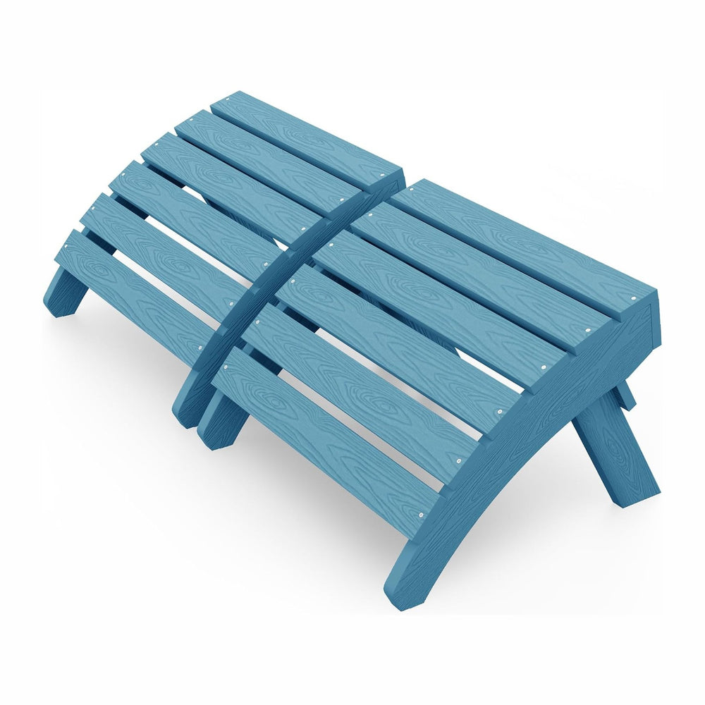MXIMU Folding Adirondack Ottoman Set of 2 for Adirondack Chair, All Weather