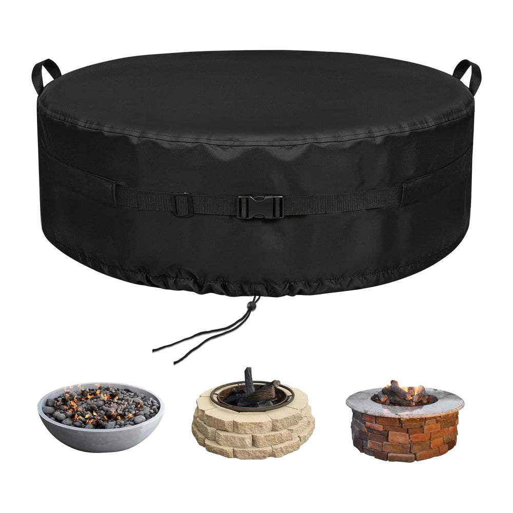 Onlyme Round Fire Pit Cover, 71 Inch Outdoor Firepit Covers 600D-71*9 In