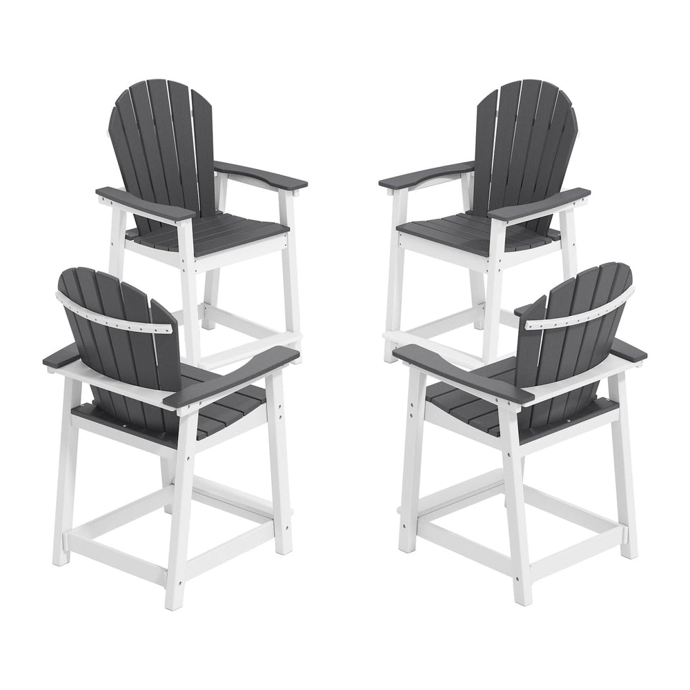 OTSUN Tall Adirondack Chairs (4, Black & White)