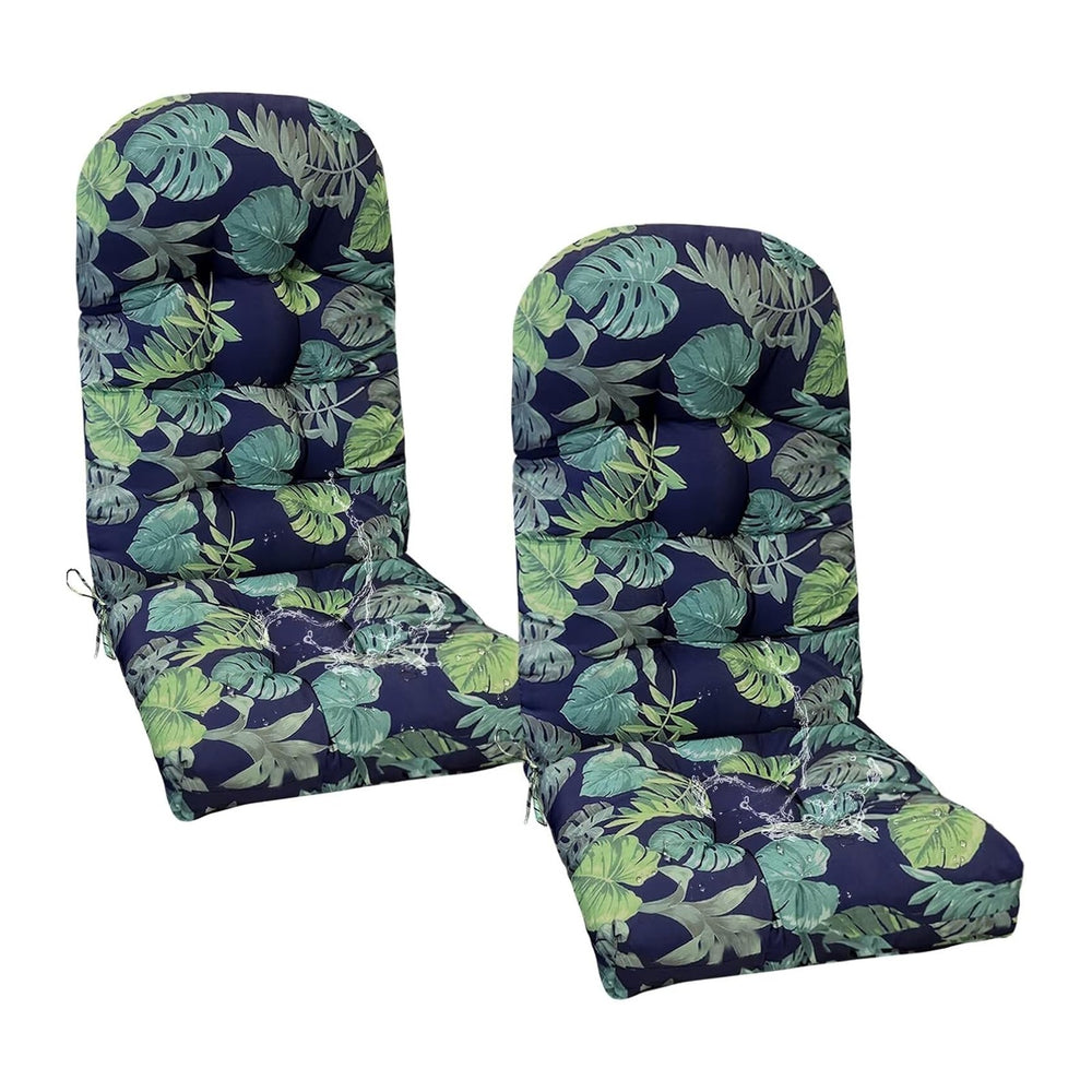 Outdoor Adirondack Chair Cushions Floral Set of 2 for Patio Furniture