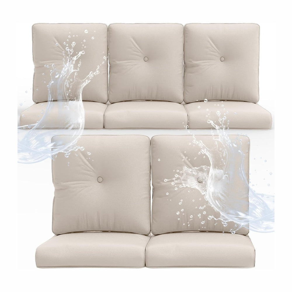 Outdoor Chair Cushions 5 Sets- 22 * 24" Patio Furniture Cushions with Re...