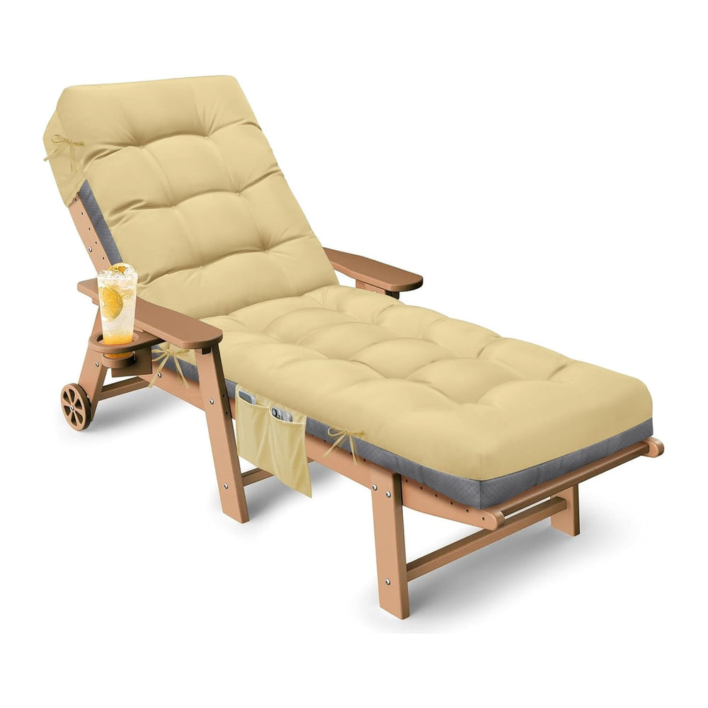 Outdoor Lounge Chair Cushion, Waterproof Replacement Chaise Lounge Cushions f...