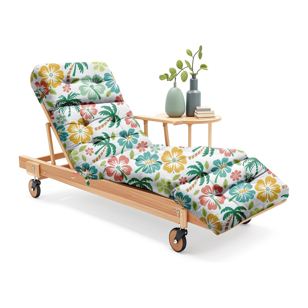 Outdoor Lounge Chair Cushions Waterproof 75.1 x 22.8 x 4.7 Green Tree