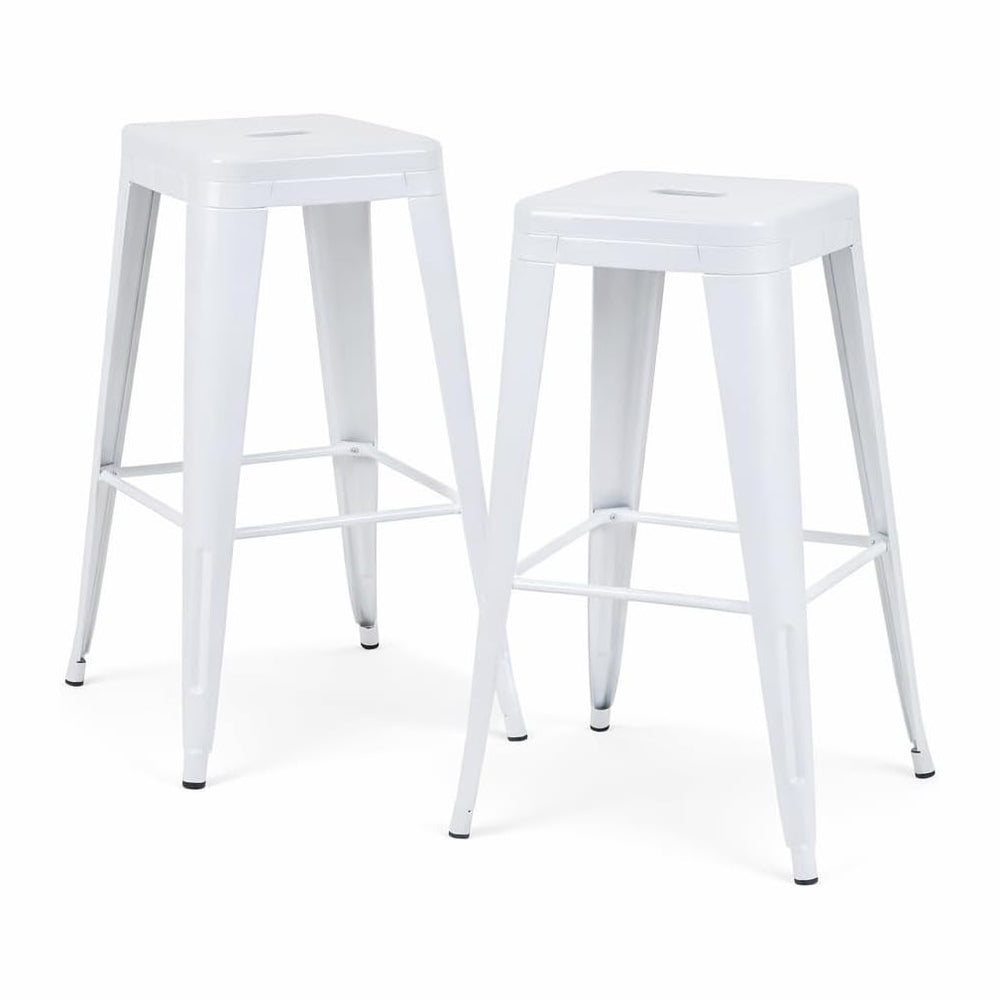 Outdoor Metal Bar Stools 30 Inch Set of 2,Weather-Resistant Patio Bar Stools,...